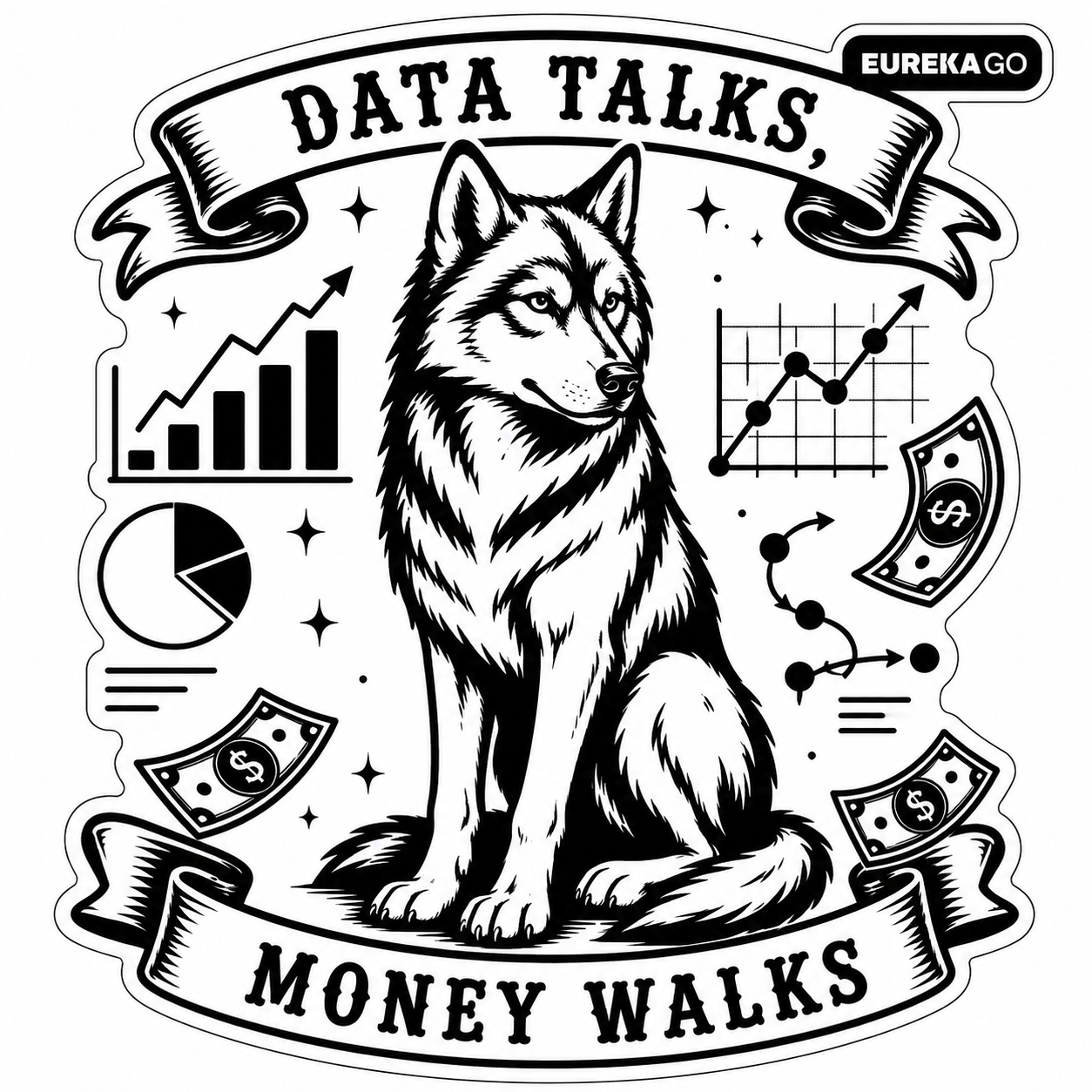 The Wolf — sticker artwork